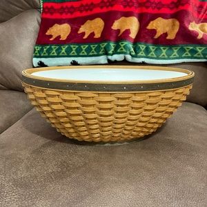 Longaberger Oval Bowl Basket with Plastic Insert